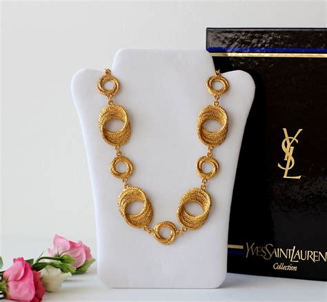 ysl necklace etsy|ysl vintage necklace.